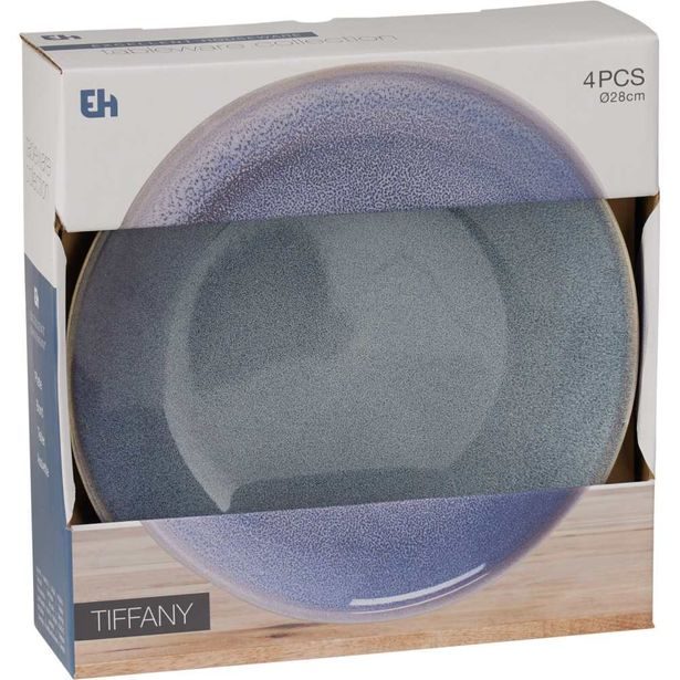 EXCELLENT HOUSEWARE Talíř mělký sada 4 ks pr. 28 cm modrá KO-Q07000090