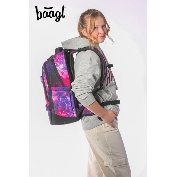 BAAGL Školní batoh Skate max Galaxy