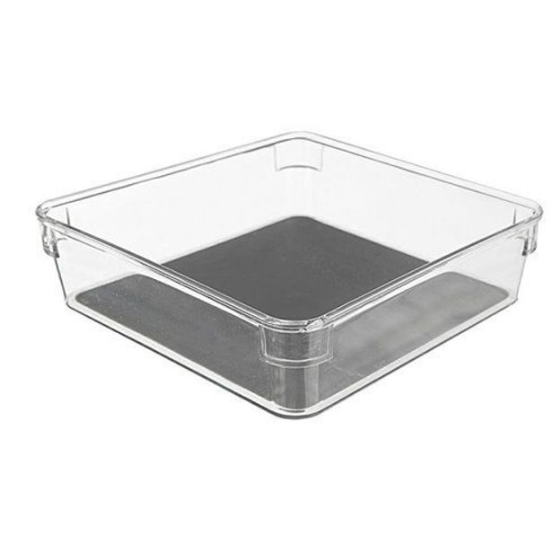 organizér 16,3x16,3x4,8cm GREY, transp.plast