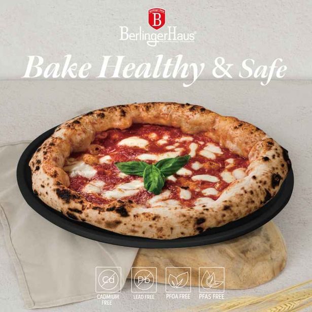 BERLINGERHAUS Pánev na pizzu s titanovým povrchem 32 cm Matte Black Collection BH-7934