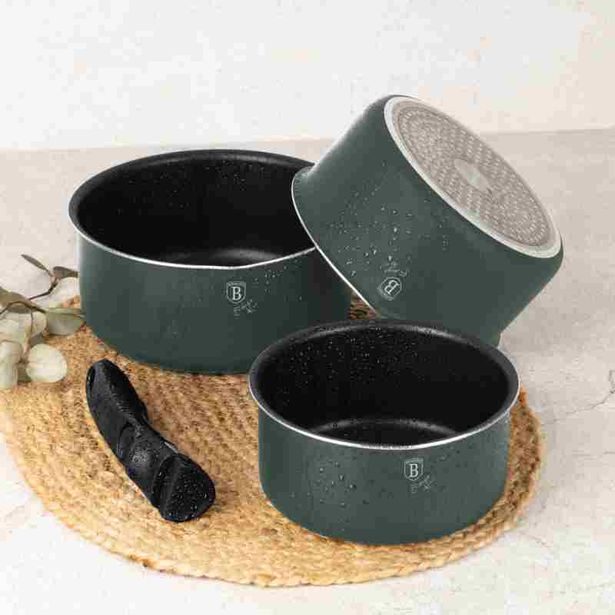 BERLINGERHAUS Sada nádobí s titanovým povrchem 13 ks Matte Green Collection BH-8423