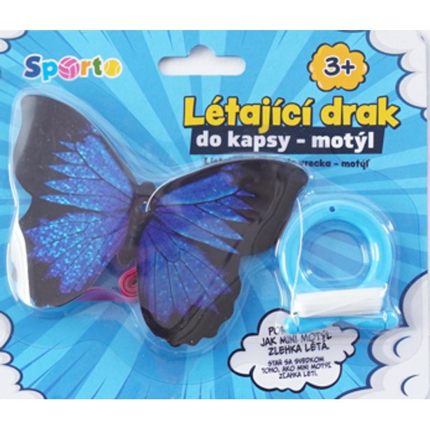 SPORTO Létající drak do kapsy - motýl