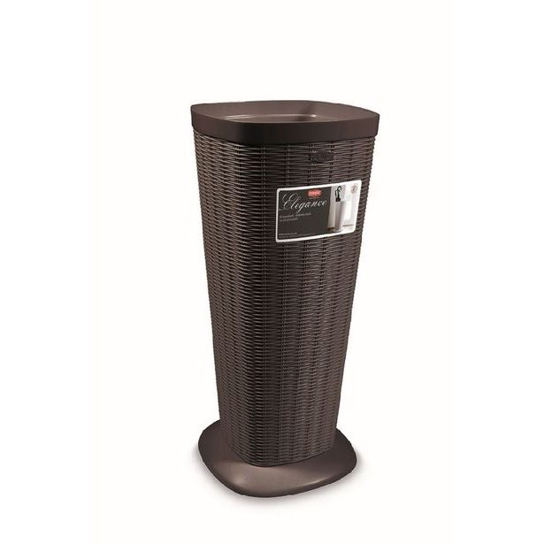 stojan na dešt.,tm.hnědý,57x25,5x25,5cm, im.ratan, ELEG.