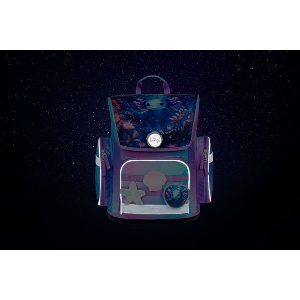 BAAGL SET 5 Ergo Axolotl: aktovka, penál, sáček, zástěra, peněženka