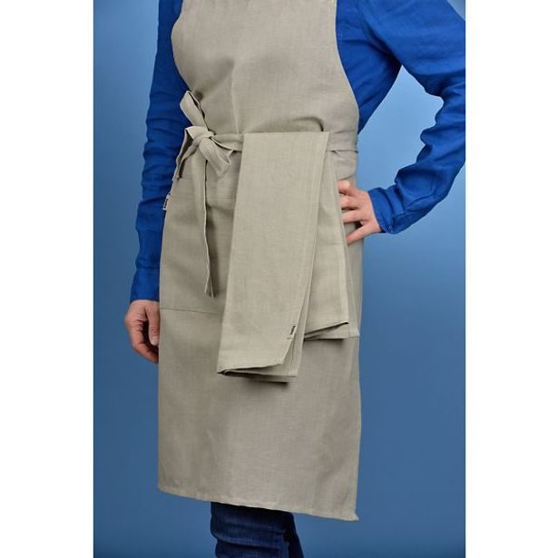 KELA Zástěra Puro 55%bavlna/45%len přírodní 85,0x70,0cm KL-12810