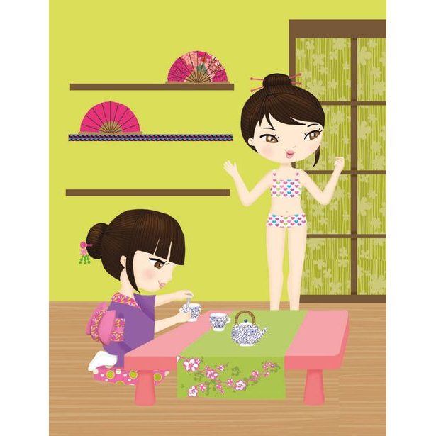 Šaty pre AKIKO ─ Kniha samolepiek Baagl