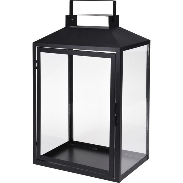 HOMESTYLING Lucerna kovová sada 3 ks sklo 44+35+28cm KO-HZ1952000