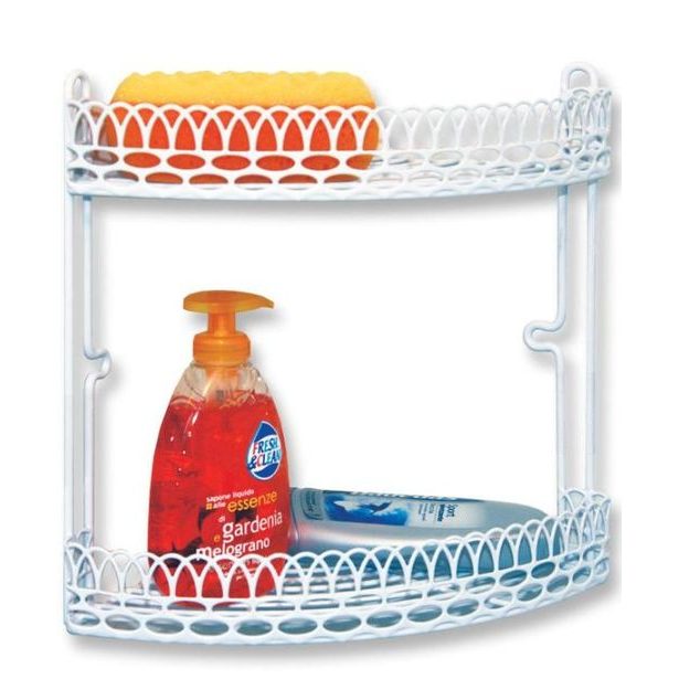 police koup.2p.rohová 23x23x30cm BLANK-bílá /16.14.33./