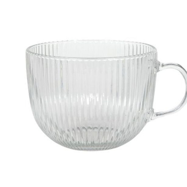 hrnek 450ml-RIFFLES d11x8,5cm, JUMBO, sklo