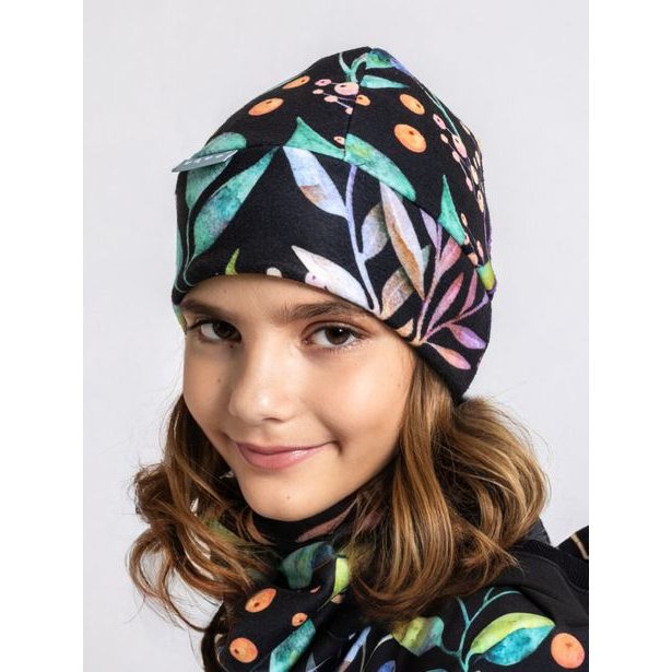 Unuo, Dětská čepice fleecová nespadená, Podzimní bobule