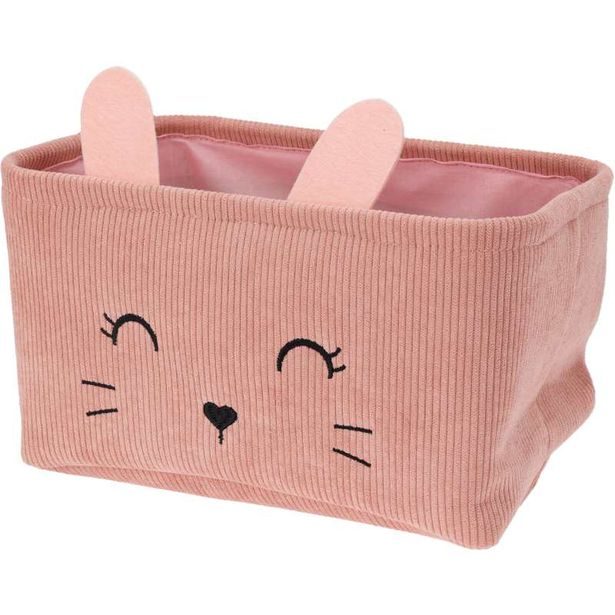 HOMESTYLING Dětský úložný koš na prádlo i hračky kvádr sada 2 ks růžová KO-HZ1993160ruzo