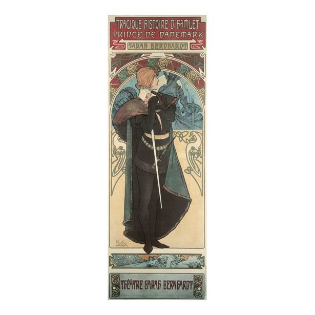 Pohled Alfons Mucha – Hamlet, dlouhý Baagl