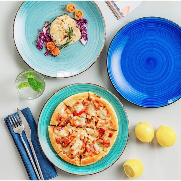 HIT Jídelní sada talířů 18 ks AZURE modrá HT-24327132