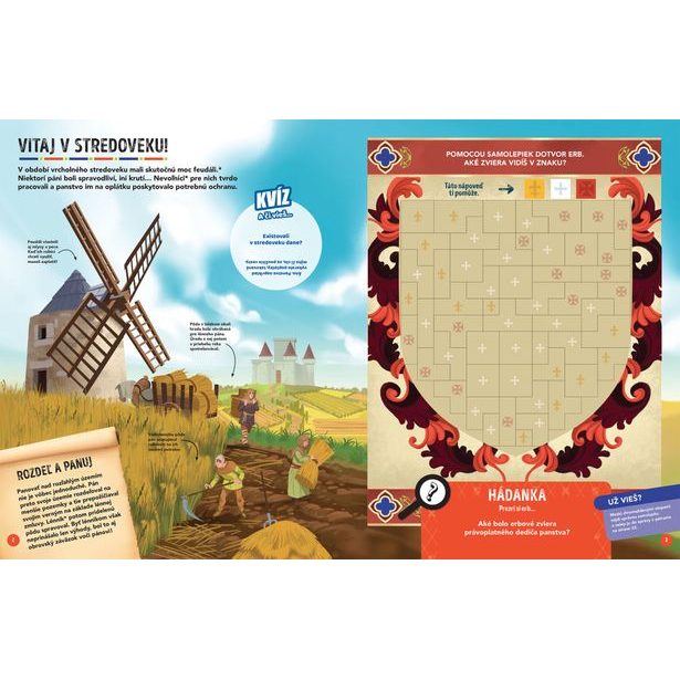 MISIA STREDOVĚK – Pátraj a lúšti so samolepkami