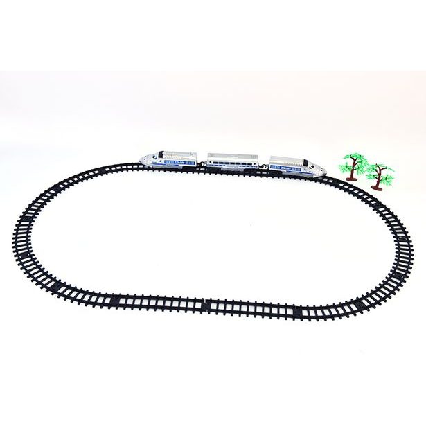 Vlaková dráha, stříbrná, 111cm