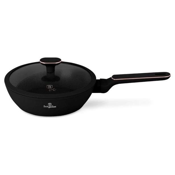 BERLINGERHAUS Pánev hluboká s titanovým povrchem a poklicí 24 cm Black Rose Collection BH-8352