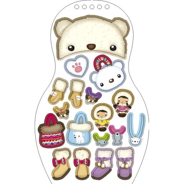 Obliekame eskimácke bábiky ANOUK – Maľovanky Baagl