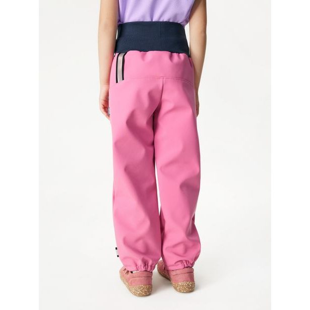 Dětské softshellové kalhoty s fleecem Basic, Růžová