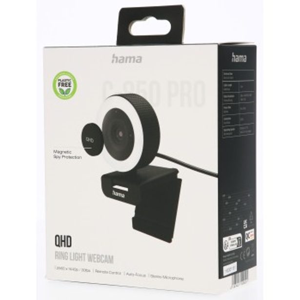 Hama PC webkamera s kruhovým světlem X850 Pro, QHD, autofocus, dálkový ovladač