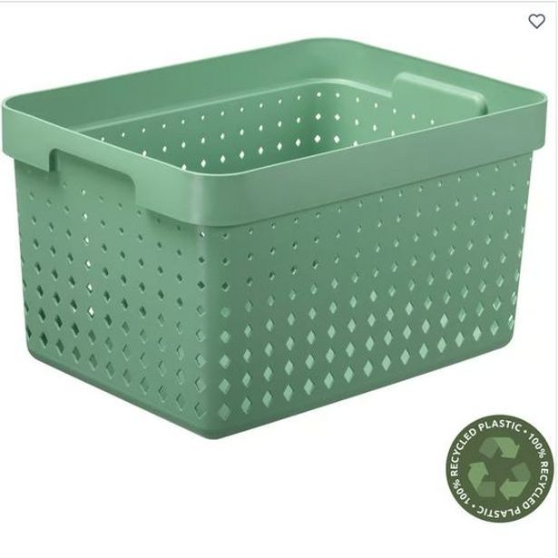 košík SEOUL L, 36x27x20cm-zel.rozmarýn, plast