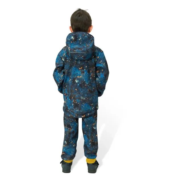 ESITO Dětská softshellová bunda DUO Galaxie - modrá / 92