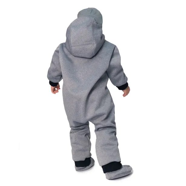 ESITO Rostoucí softshellová kombinéza s fleecem Šedý melír - šedá