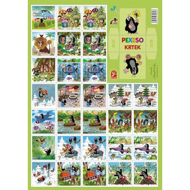 Pexeso vystřihovací - Krtek 3