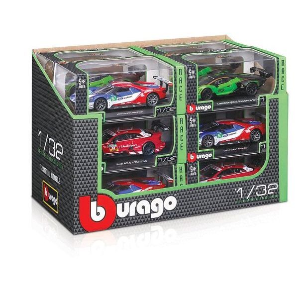 Bburago Bburago - Auta RACE, display 12ks, 1:32, assort