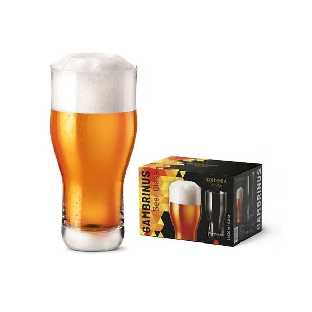 sklen. 500ml, 6ks, BOHEMIA PR. GAMBRINUS, pivo