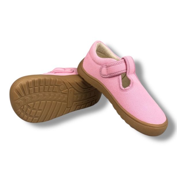 Dětská BAREFOOT domácí obuv/letní plátěnky Protetika - Kirby old pink