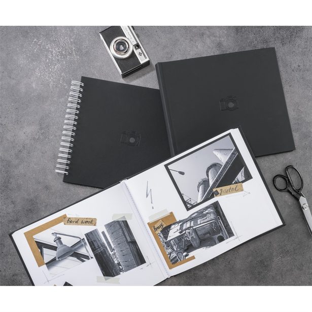 Hama album klasické spirálové SINGS 28x24 cm, 50 stran, černé