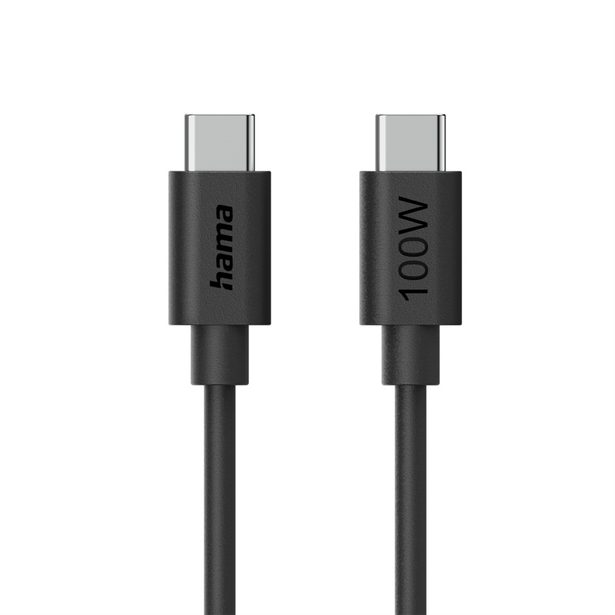 Hama USB-C 2.0 kabel, 1,5 m, 100 W, Ecosential