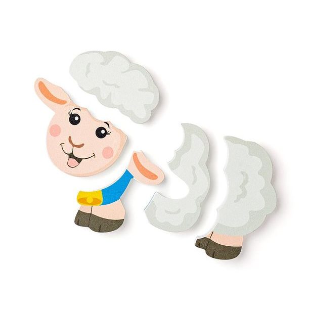 WOODY Puzzle Baby - ovečka