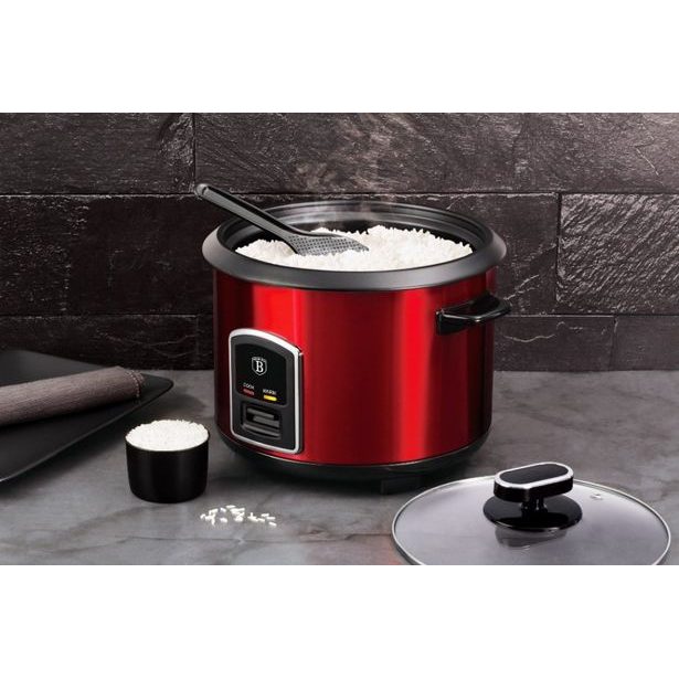 BERLINGERHAUS Rýžovar 1,8 l Burgundy Metallic Line BH-9275