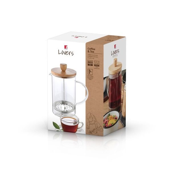 BERGNER Konvice na čaj a kávu LOVERS French Press 800 ml BG-38351-MM