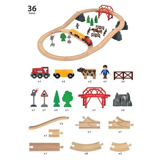 BRIO Vlaková sada s venkovskou krajinou