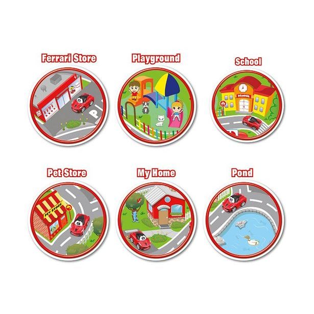 Maisto - BJUNIOR BB Junior - Hrací podložka LaFerrari Městečko s Junior LaFerrari autíčkem, 100x70 cm