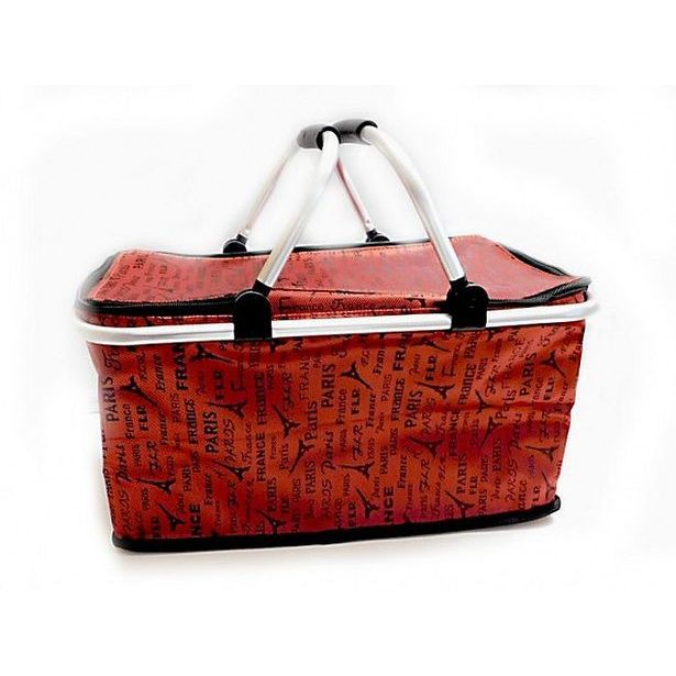 taška 17l, nákup., 44x24x24cm, sklád., Al rám, tvrdé dno