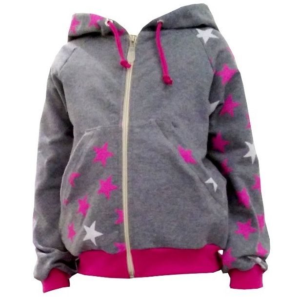 DETSKÁ MIKINA na zips Pink Star