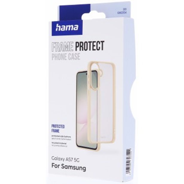 Hama Frame Protect, kryt pro Samsung Galaxy A57 5G, 20 % recyklov. materiálů, průhledný/béžový