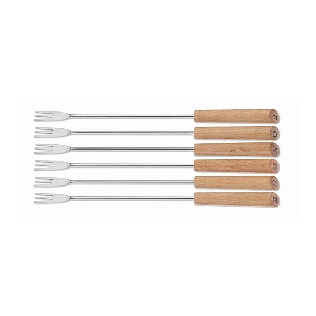 KELA Fondue vidlička BERGAMO sada 6 ks nerez pro sýr nebo čokoládu KL-79167