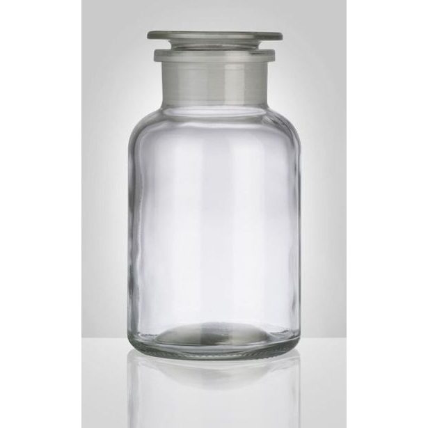 dóza-prachovnice 1000ml-kul.čirá, zabr.víko, sklo