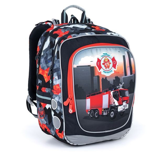 Ultralehký školní batoh s hasičským autem Topgal ENDY 21013 B