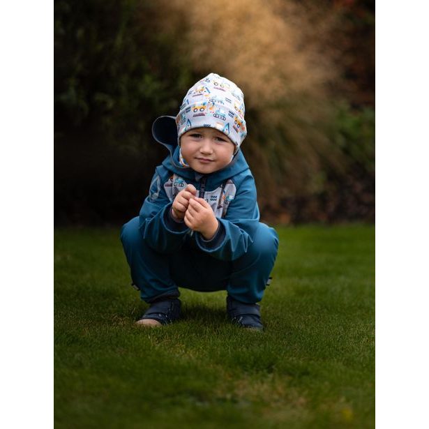 Unuo, Dětský nákrčník z fleecu Basic, Bagry