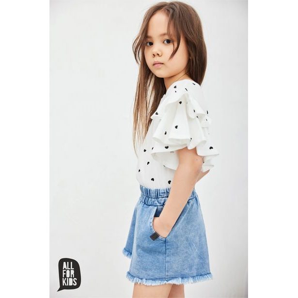 Kraťasy dívčí džínové modré