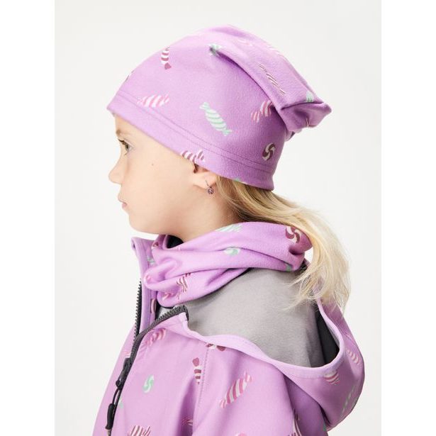 Dětská čepice fleecová Basic, Lila, Bonbony