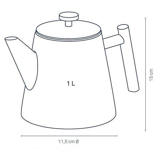 KELA Konvička Modena nerez 18/10 černá 15,0cm 11,5cm 1,0l KL-11357