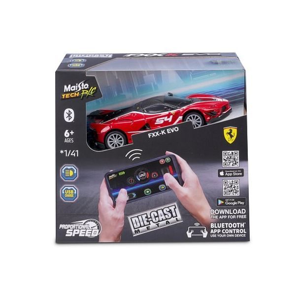 Maisto Maisto RC - DIE-CAST METAL se světly,FXX-K EVO, 1:41, 2,4GHz, USB, XTR, Bluetooth 5.0