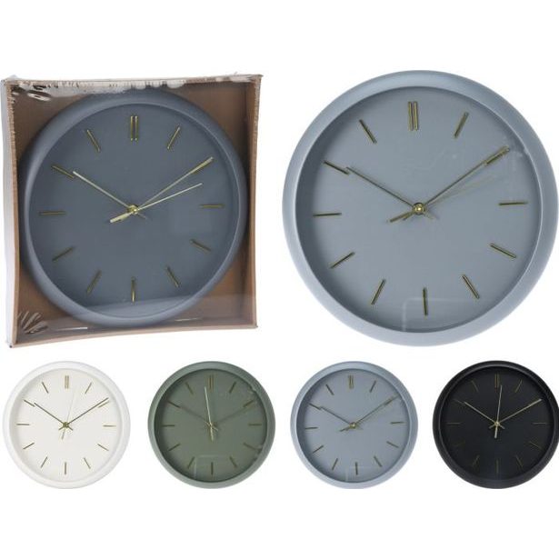 hodiny d30cm, mix barev, nástěnné