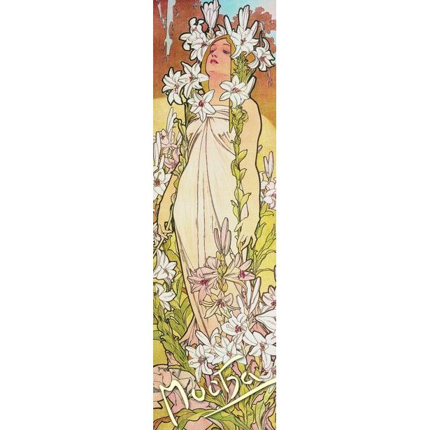 Záložka Alfons Mucha – Lilie Baagl